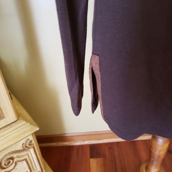 Lauren Ralph Lauren Pullover Top Faux Suede Trim - Picture 7 of 12